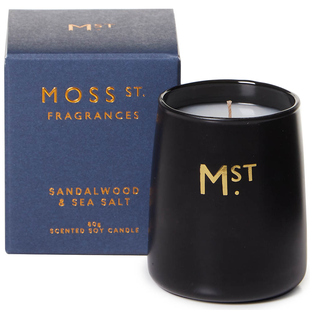 sandalwood and sea salt candle