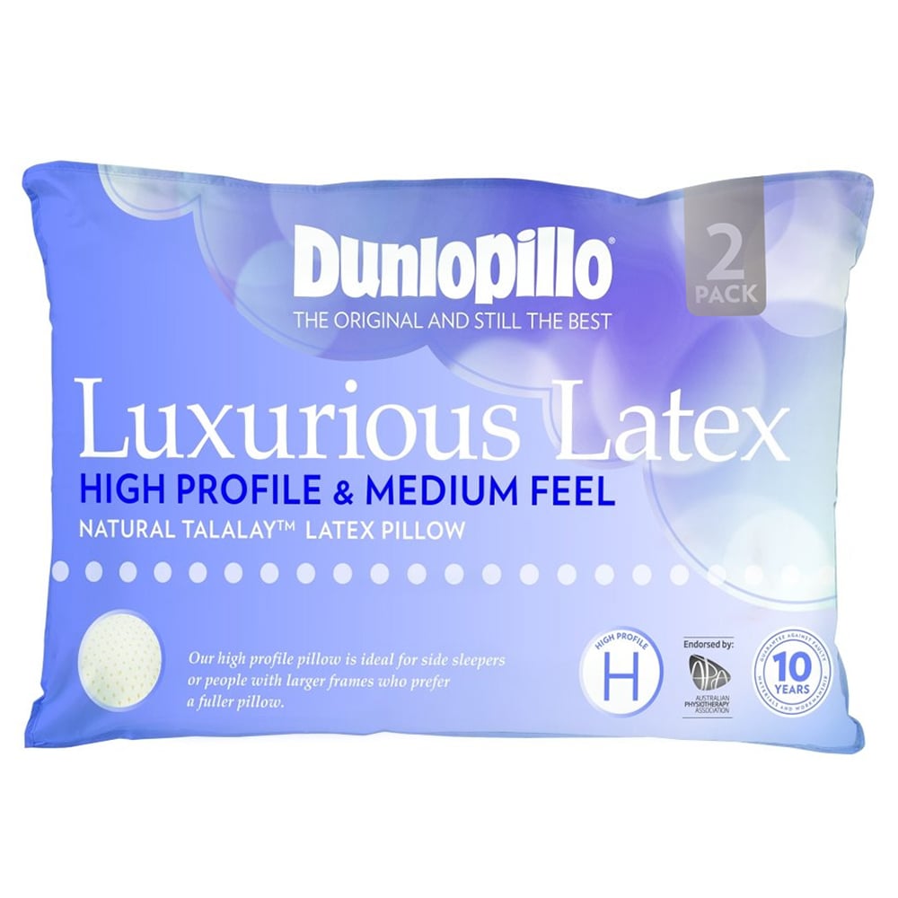 dunlopillo luxurious latex high profile pillow