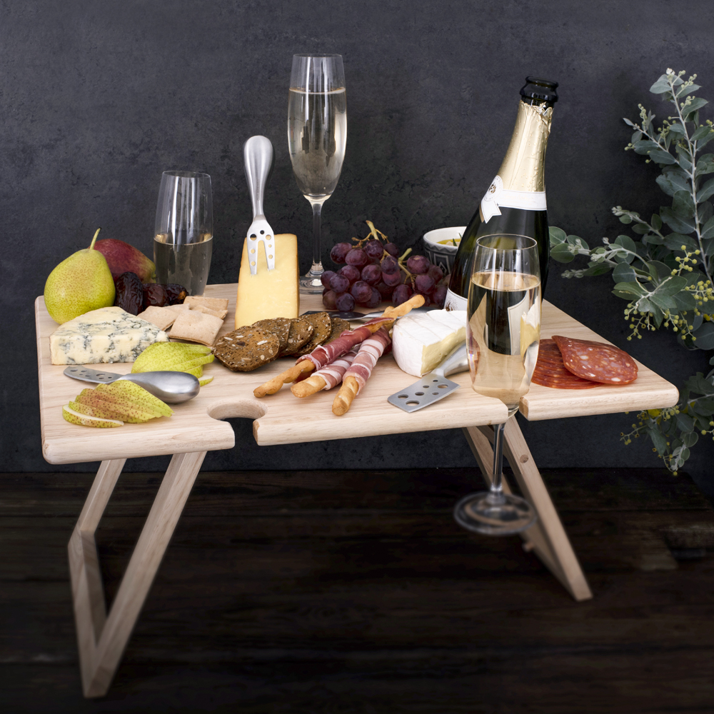 fold up picnic wine table