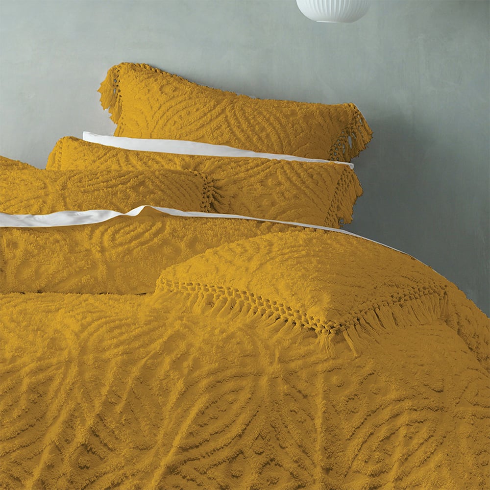 mustard quilt cover king