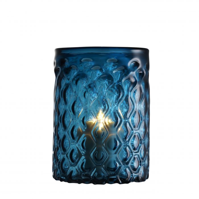 dark blue tea light holder