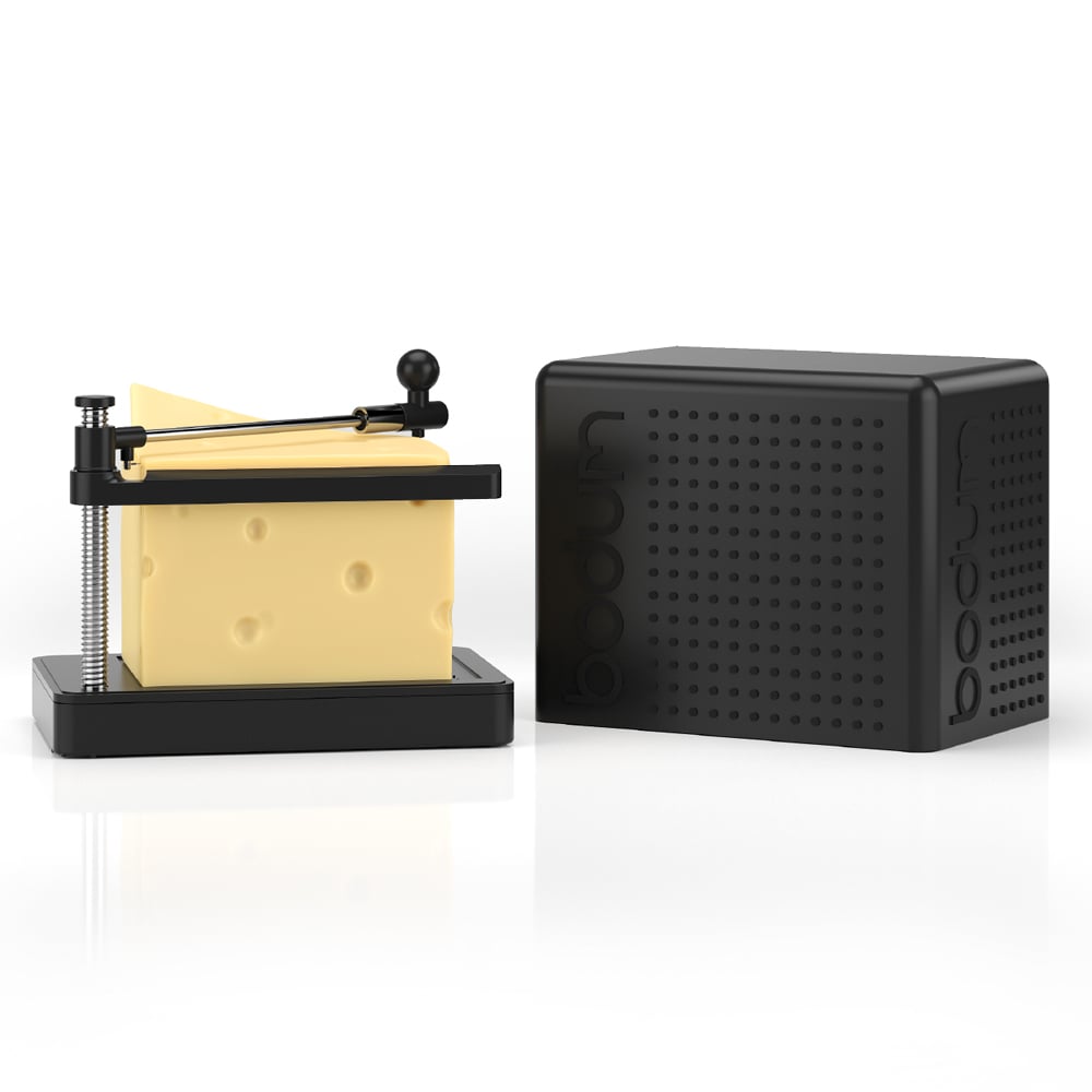 NEW Bodum Bistro Black Cheese Slicer & Storage Box eBay
