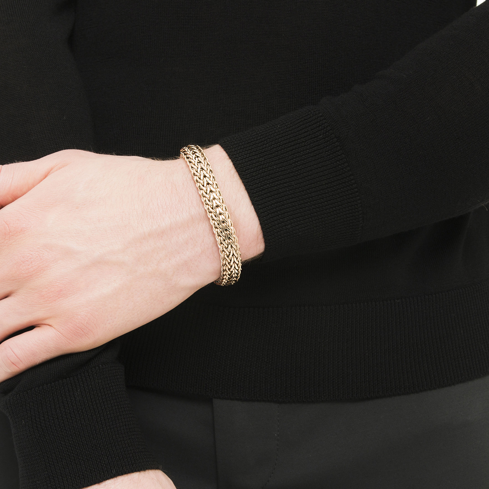 Classic Chain Bronze Silver Bracelet 
