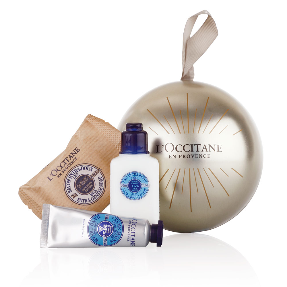 NEW L'Occitane Shea Butter Christmas Ball Ornament Gift Set | eBay