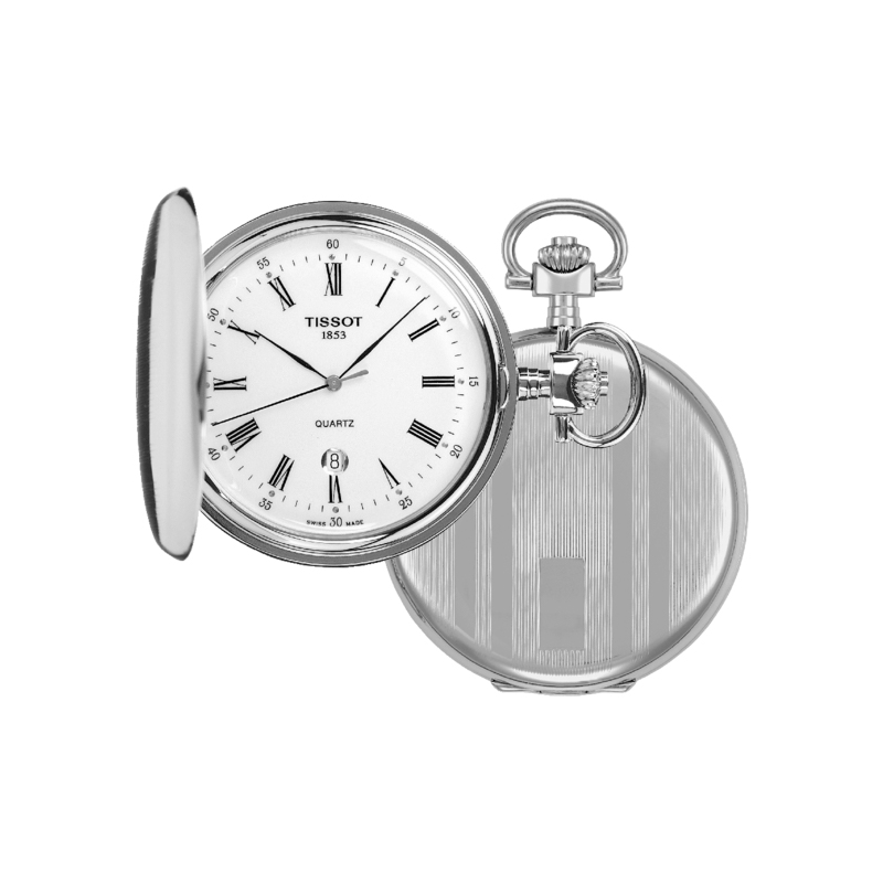 Savonnette Quarry Rhodium Pocket Watch 