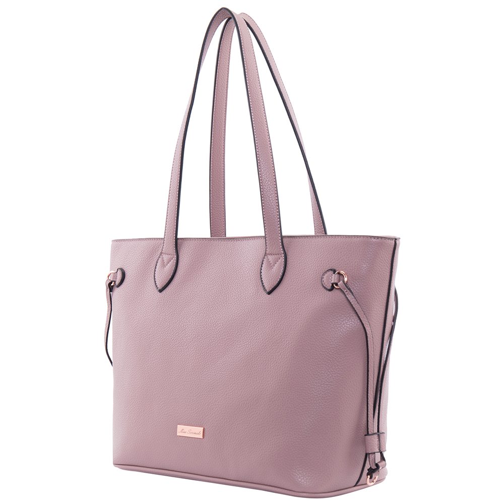 mauve tote bag