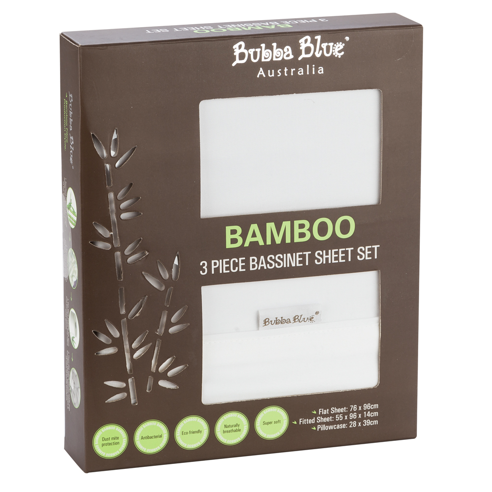 NEW Bubba Blue Bamboo Bassinet Sheet Set