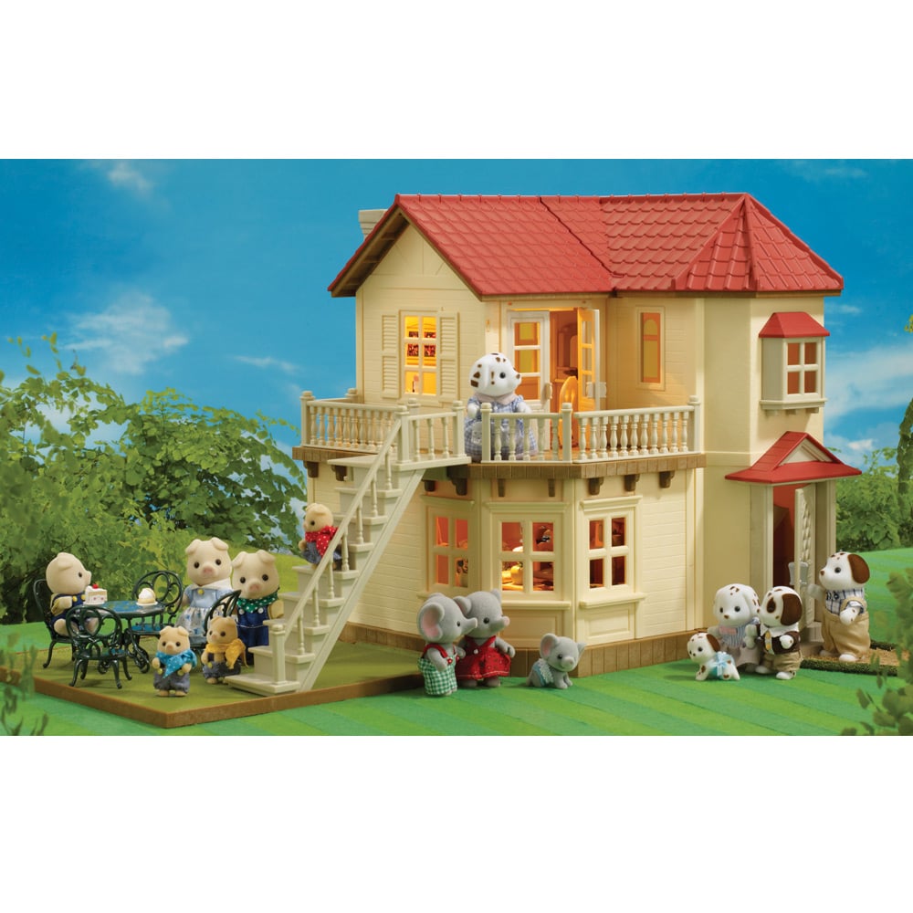 sylvanian families beechwood hall gift set with furniture