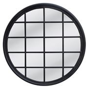 Florabelle - Hamptons Round Mirror Black 1.2x1.2m