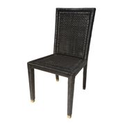 Florabelle - Anaheim Outdoor Rattan Dining Chair Black
