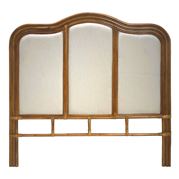 OneWorld - Cayman Bedhead with Natural Linen Paneling Queen