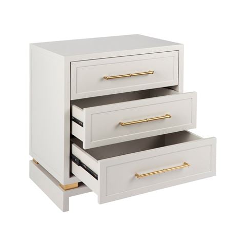 Cafe Lighting Pearl Bedside Table Large Grey - Peter's of Kensington