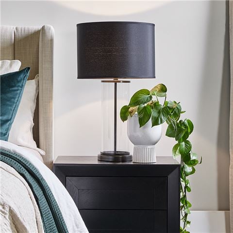 Cafe Lighting Left Bank Table Lamp Black & Black - Peter's of Kensington
