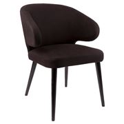 Cafe Lighting - Harlow Black Dining Chair Black Linen