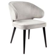 Cafe Lighting - Harlow Black Dining Chair Grey Velvet