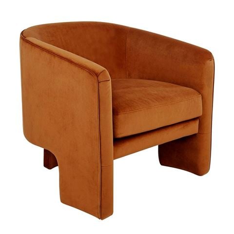 Cafe Lighting - Kylie Occasional Chair Caramel Velvet