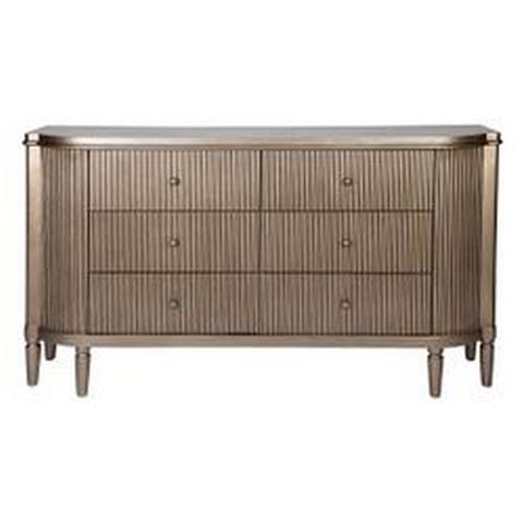 Cafe Lighting - Arielle 6 Drawer Chest Antique Gold