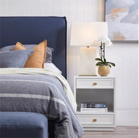 Cafe Lighting Logan Bedside Table White - Peter's of Kensington
