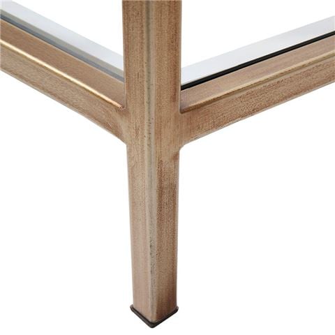 Cafe Lighting - Cocktail Glass Square Side Table Antique Gold