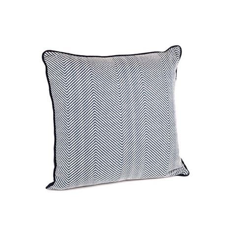 Cafe Lighting - Candace Square Feather Cushion Chevron Blue