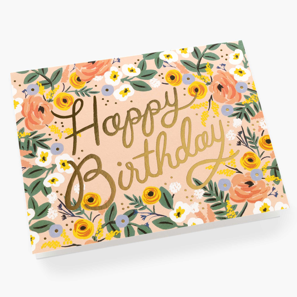 Rifle Paper Co Floral Frame Birthday Card Peter's of Kensington