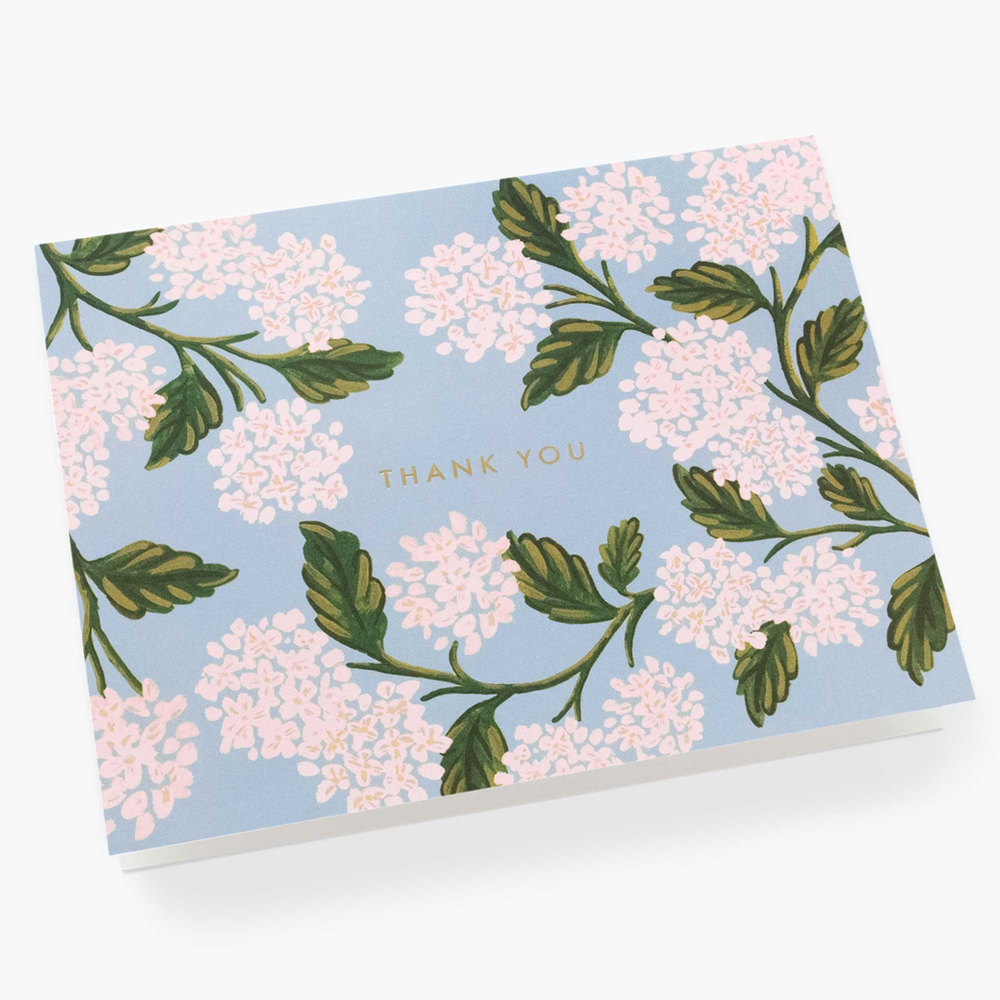 Rifle Paper Co - Hydrangea, Thank You Card | Peter's of Kensington