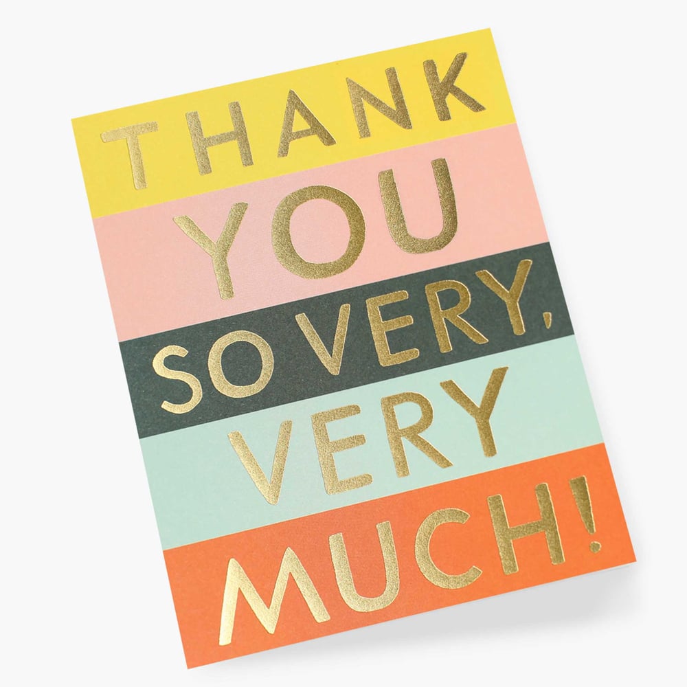 Rifle Paper Co - Colour Block Thank You Card | Peter's of Kensington