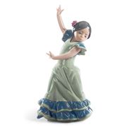 Lladro - Lolita Flamenco Dancer Girl Blue Figurine