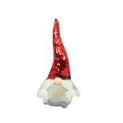 Coastal Home - Gala Christmas Bobbing Gnome w/Red Sequin Hat