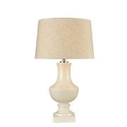 OneWorld - Cream Crackle Table Lamp with Shade