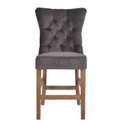 OneWorld - Counter Chair with Buttons Silver Grey