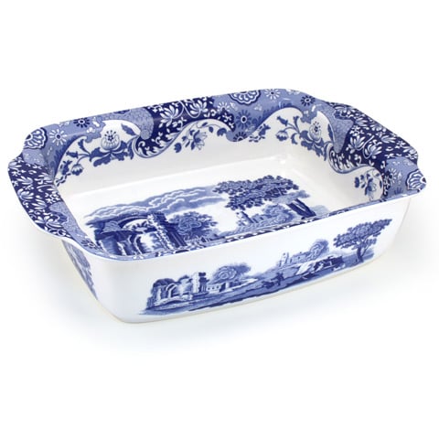 Spode - Blue Italian Rectangular Baking Dish | Peter's of Kensington