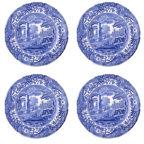 Spode Blue Italian Bread & Butter Plate Set 4pce - Peter's of Kensington