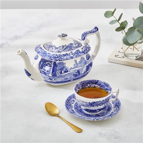 Spode Blue Italian Teapot - Peter's of Kensington