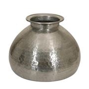 OneWorld - Hammered Aluminium Silver Pot Vase