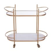 OneWorld - Marble & Glass Gold Bar Trolley