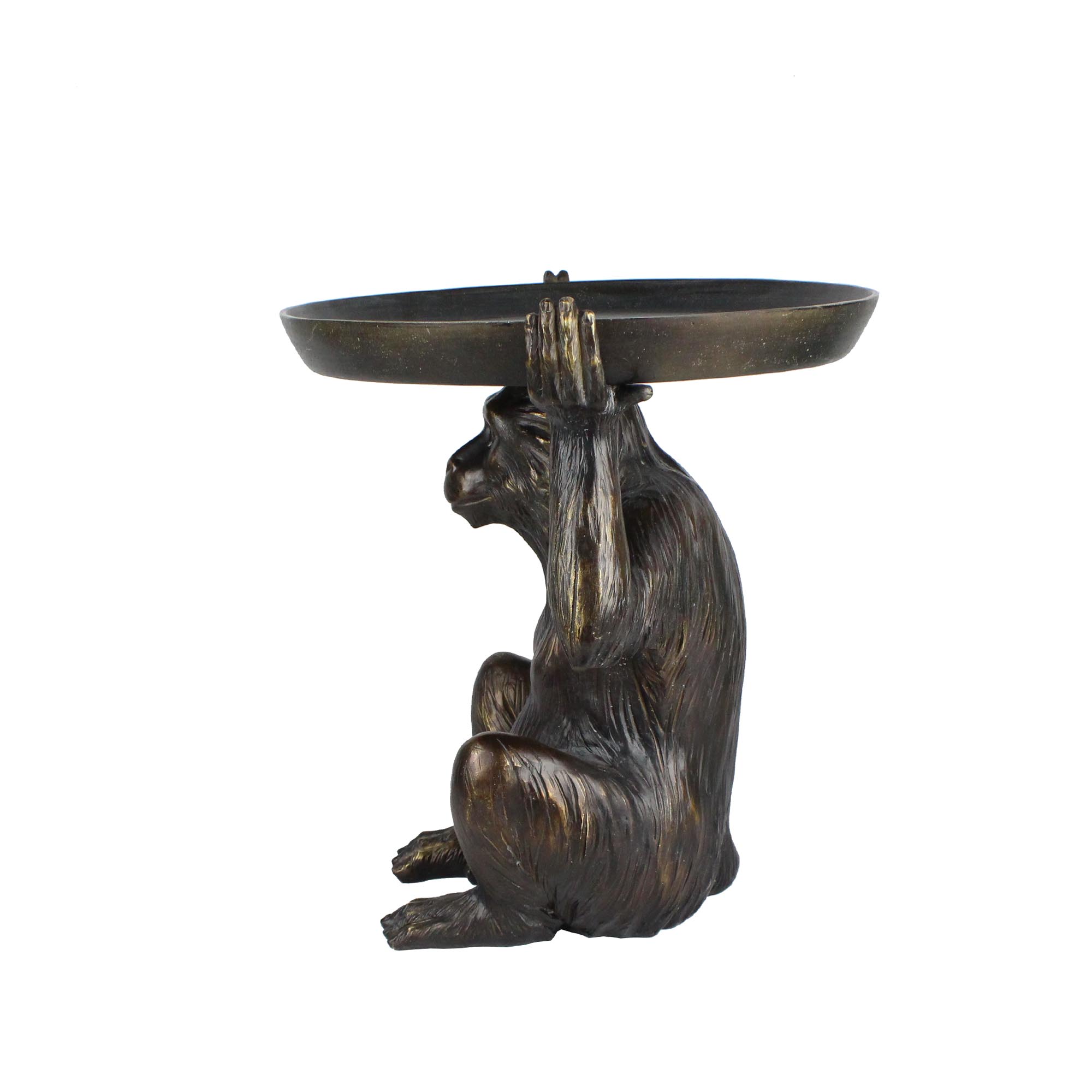 OneWorld Sitting Monkey Statue with Bowl On Head Peter's of Kensington