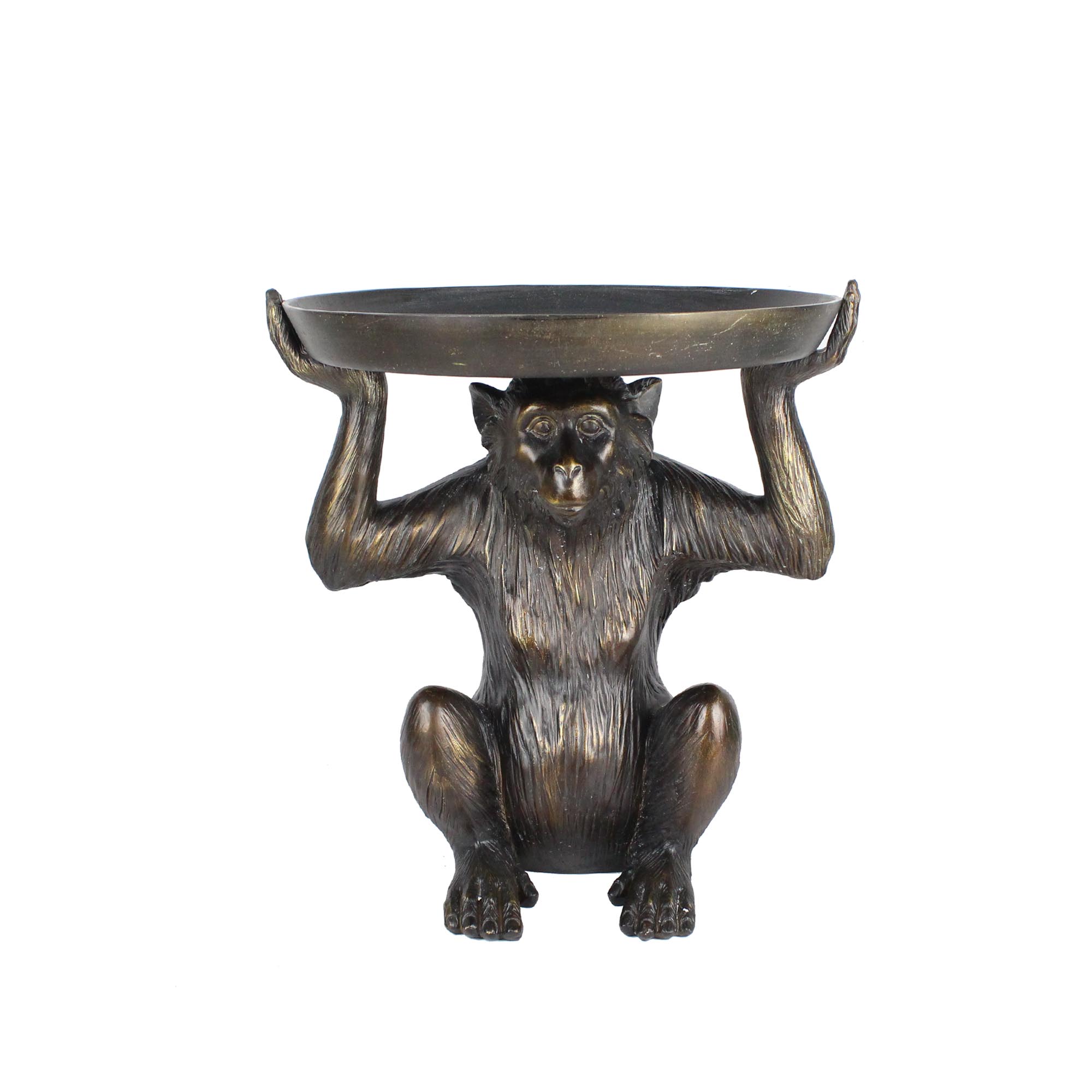 OneWorld Sitting Monkey Statue with Bowl On Head Peter's of Kensington