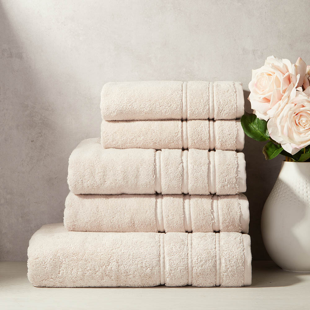 Christy Antalya Towel Stack Oatmeal Set 5pce Peter's of Kensington