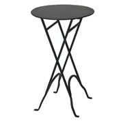 French Country - Round Folding Side Table Black
