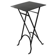 French Country - Square Folding Side Table Black