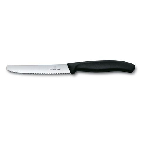 Steak Knife 11cm Wavy Black