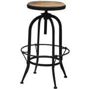 French Country - Industrial Style Bar Stool Black