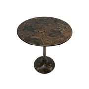 French Country - Pedestal Side Table Desert Copper 75x60cm