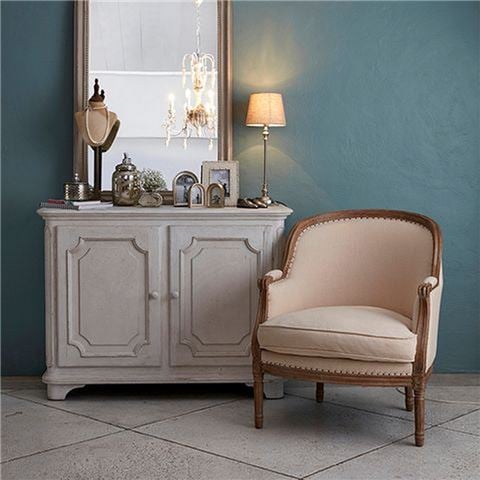 French Country - Beckett Studded Linen Chair 72x78x89.5