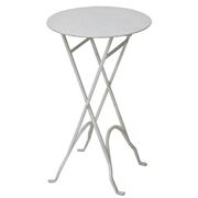 French Country - Round Narrow Table w/ X Legs Cream 57cm