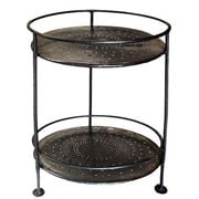 French Country - Iron 2 Tiered Round Table 64x48cm