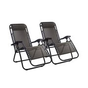 Exterieur Outdoor - Gardeon Reclining chair Grey 2pc
