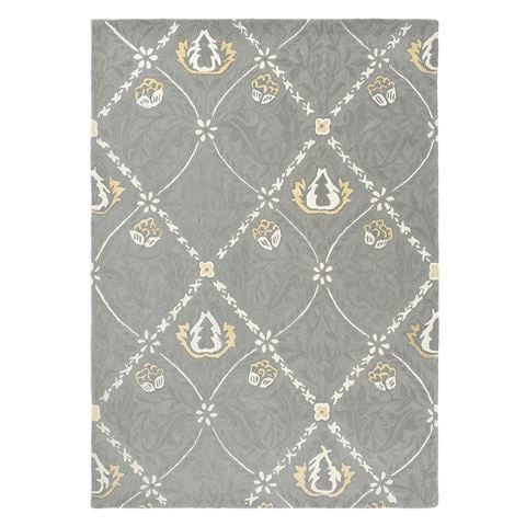 Morris & Co Pure Trellis Rug Lightish Grey 280x200cm - Peter's of Kensington