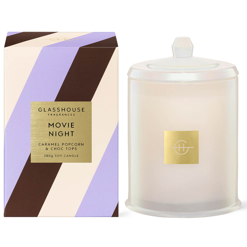 Glasshouse Movie Night Caramel & Popcorn Candle 380g Peter's of